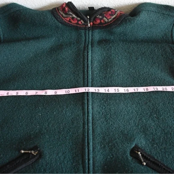 Icelandic Design VTG wool zip up coat size XL - Picture 5 of 7